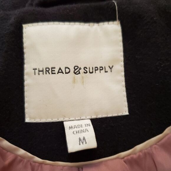 Thread & Supply Black Peacoat sz Med - Picture 9 of 11